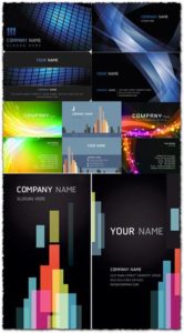 Elegant business cards vectors