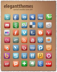 Elegant Themes social media icon set