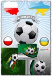 Euro 2012 football vector cards
