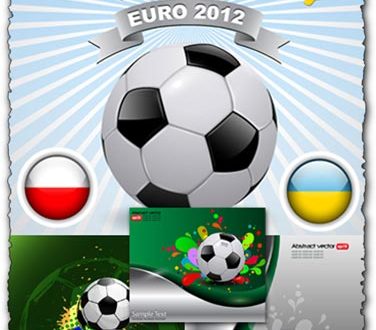 Euro 2012 football vector cards
