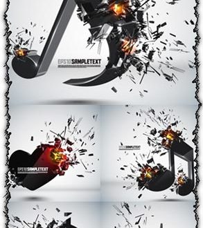 Exploding backgrounds vector design