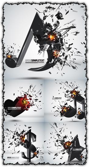 Exploding backgrounds vector design