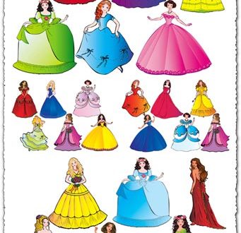 Fairy princesses cartoon vectors