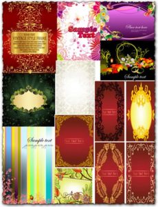 Vector banner background frames