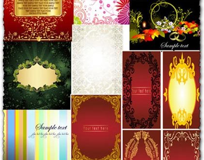 Vector banner background frames