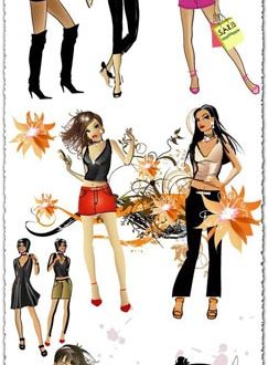 Fashion girls vector design