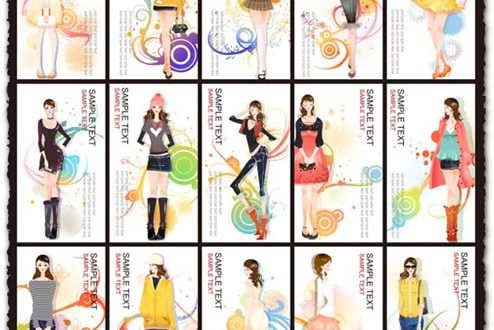 Fashion girls vertical banners
