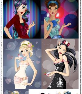 Fashion seductive girls vectors
