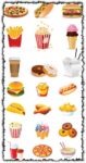 Fast food vector icons