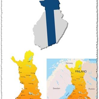 Finland vector map