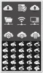 Flat network icons vectors