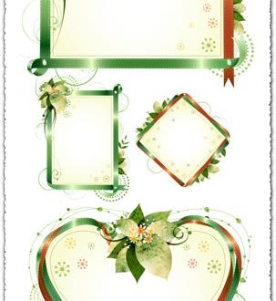 Floral frame vector