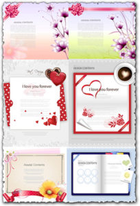 Floral templates design vectors