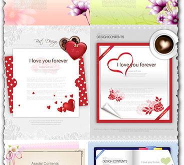 Floral templates design vectors