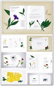 Flower album template design