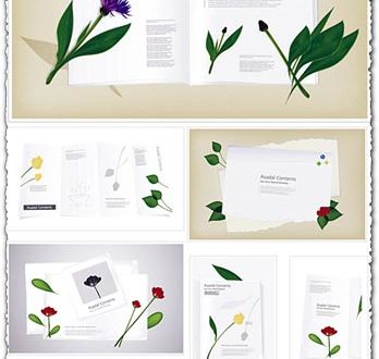 Flower album template design