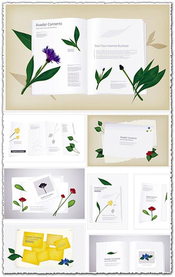 Flower album template design