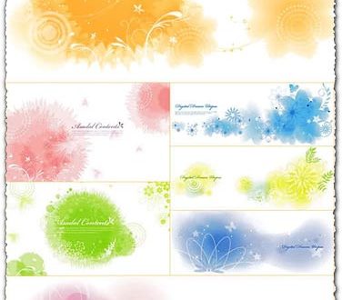Vectorial flower banner design asadal
