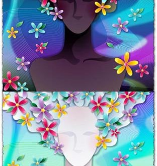 Flower girl vector model