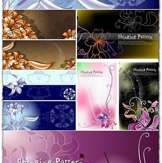 Flower vector pattern banners