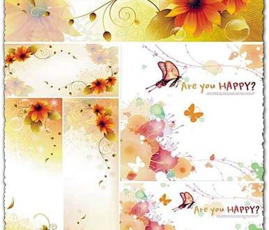 Flower spring banners