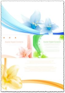 Vector flower posters