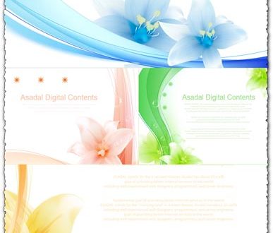 Vector flower posters