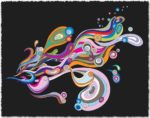 Flowing lines vector design