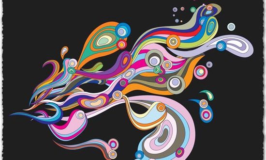 Flowing lines vector design