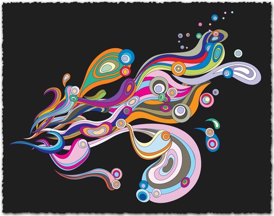 Flowing lines vector design