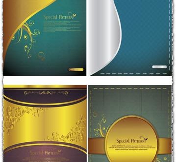 Flyer cover with curly lines vector