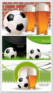 Football and beer vector posters