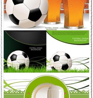 Football and beer vector posters