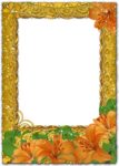 Photoshop frame gold PNG