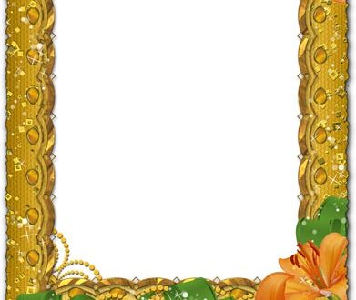Photoshop frame gold PNG