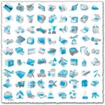 Free blue icon vectors