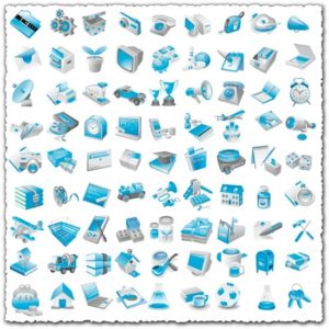 Free blue icon vectors