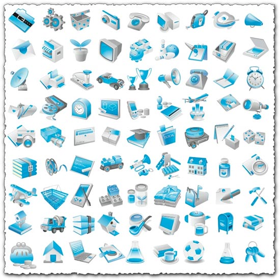 Free blue icon vectors