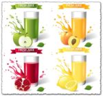 Fresh natural juice vector templates