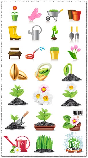 Gardening vector icons