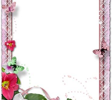 Gentle spring photo frame for photoshop