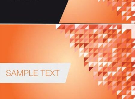 Geometric business cards with abstract elements