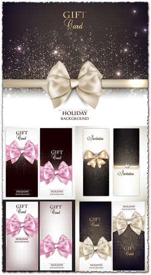 Gift cards and invitations vector