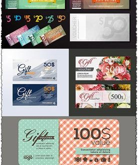 Gift voucher vector templates