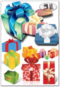 29 Vector gift boxes