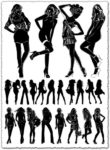 Girl silhouette vectors