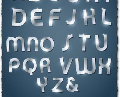 Glossy letters vectors