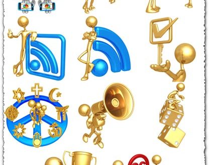 Golden and silver figurine icons
