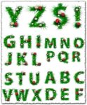 Grass alphabet letters vector