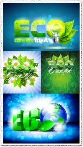 Green eco vector templates